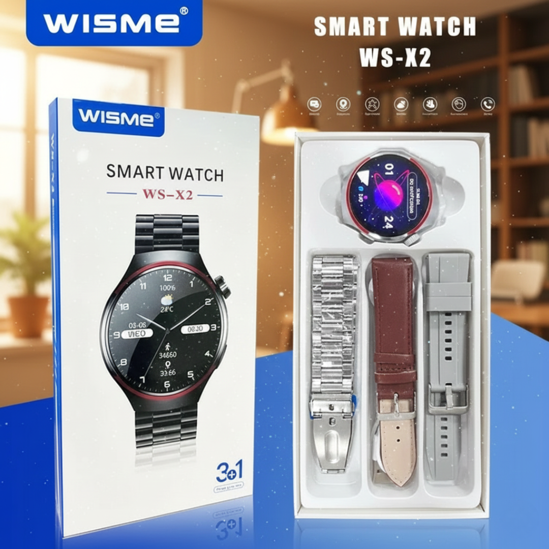 WISME Smart Watch WS-X2  (3 in 1 Combo)